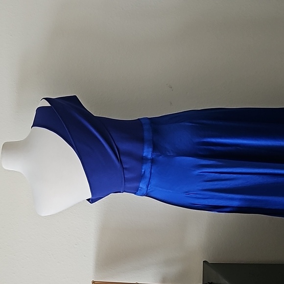 Ted Baker Royal Blue One Shoulder Cocktail Dress - Picture 8 of 10